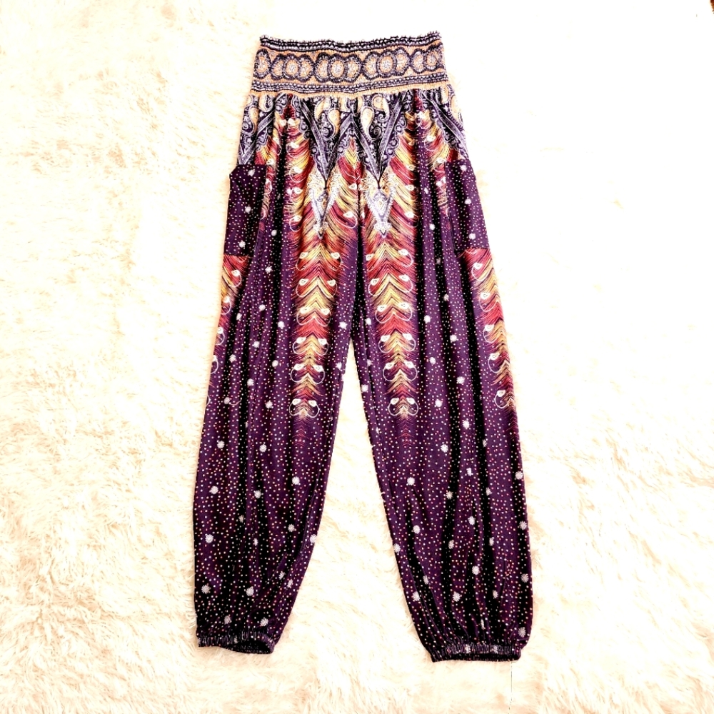 Women's Boho Harem Yoga Casual Pants Size Medium